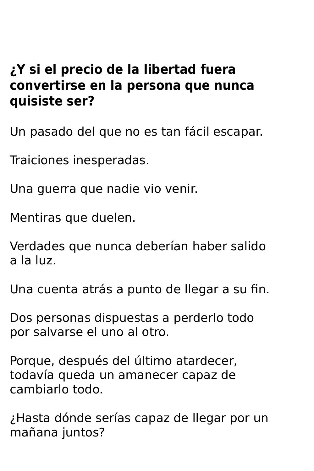 Sinopsis Todos los amaneceres en los que pensé en ti
